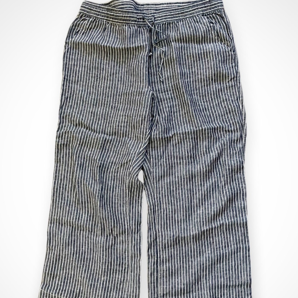 LL Bean Grayish Blue wide Leg Pants NWT